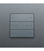 Niko Dubbele motorbediening met led voor Niko Home Control, Pure Alu Look Grey Steel