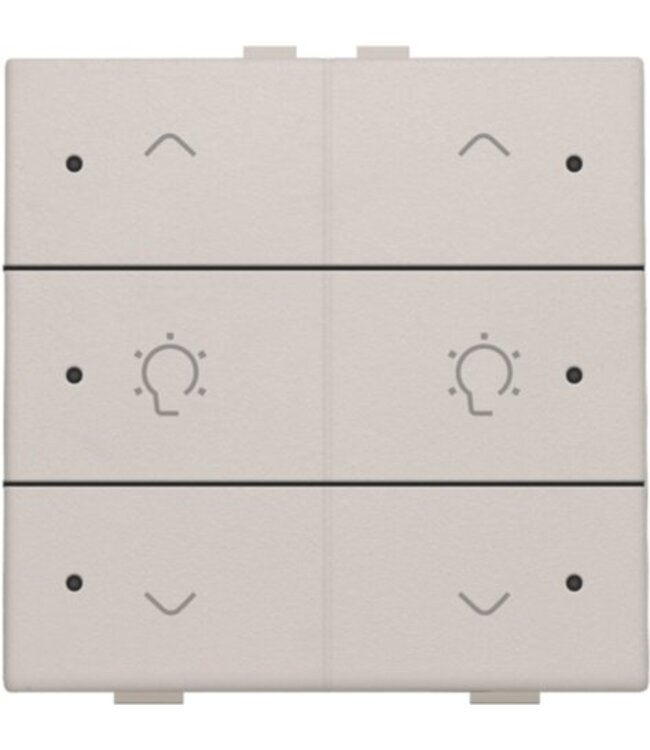 Niko Dubbele dimbediening met led voor Niko Home Control, Light grey