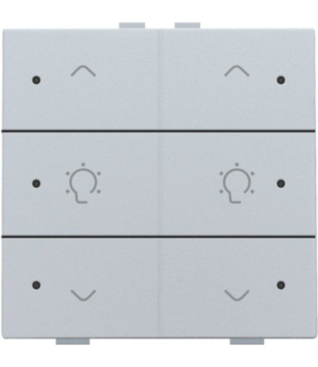 Niko Dubbele dimbediening met led voor Niko Home Control, Sterling
