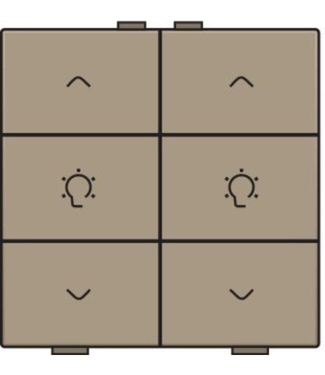 Niko Dubbele dimbediening voor Niko Home Control, Bronze