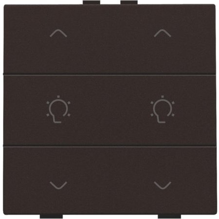 Niko Dubbele dimbediening voor Niko Home Control,Dark brown