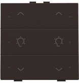 Niko Dubbele dimbediening met led voor Niko Home Control,Dark brown