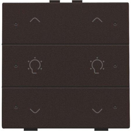 Niko Dubbele dimbediening met led voor Niko Home Control,Dark brown