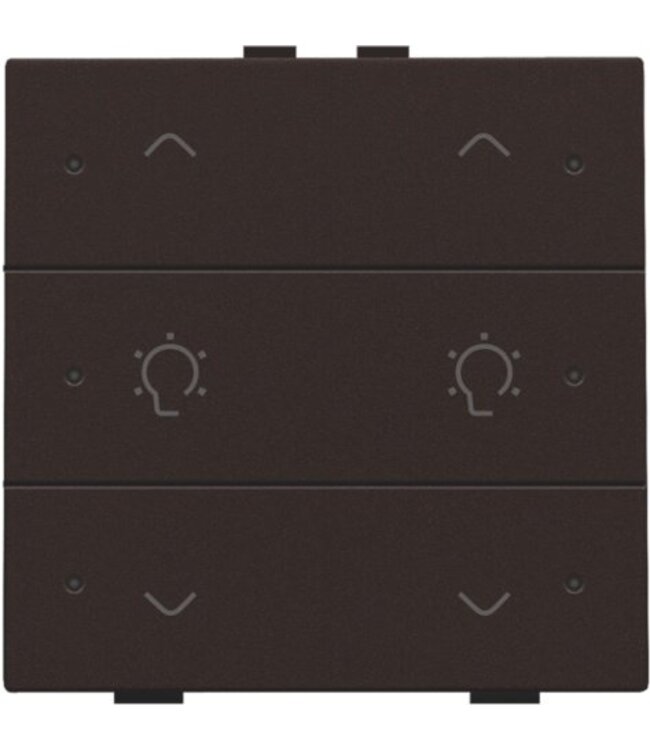 Niko Dubbele dimbediening met led voor Niko Home Control, Dark brown