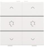 Niko Dubbele dimbediening voor Niko Home Control, White steel