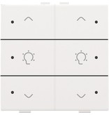 Niko Dubbele dimbediening met led voor Niko Home Control,White steel