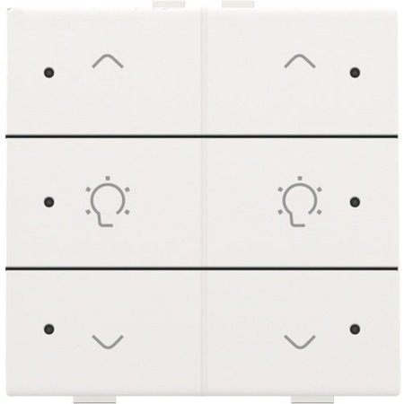 Niko Dubbele dimbediening met led voor Niko Home Control,White steel