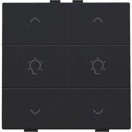 Niko Dubbele dimbediening voor Niko Home Control, Black steel