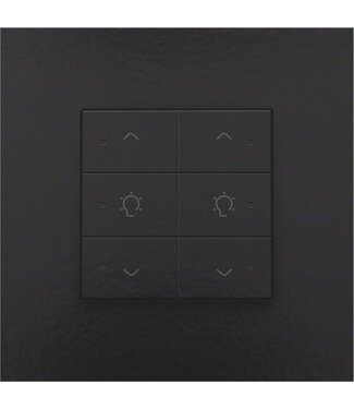 Niko Dubbele dimbediening met led, Piano Black