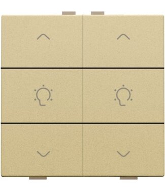 Niko Dubbele dimbediening, Alu look Gold Niko Dubbele dimbediening, Alu look Gold