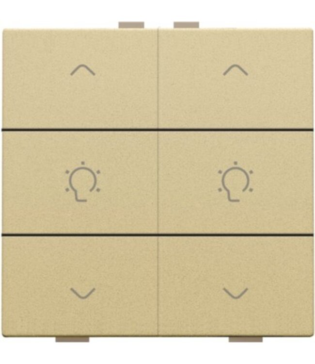 Niko Dubbele dimbediening voor Niko Home Control, Alu look Gold