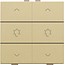 Niko Dubbele dimbediening voor Niko Home Control, Alu look Gold