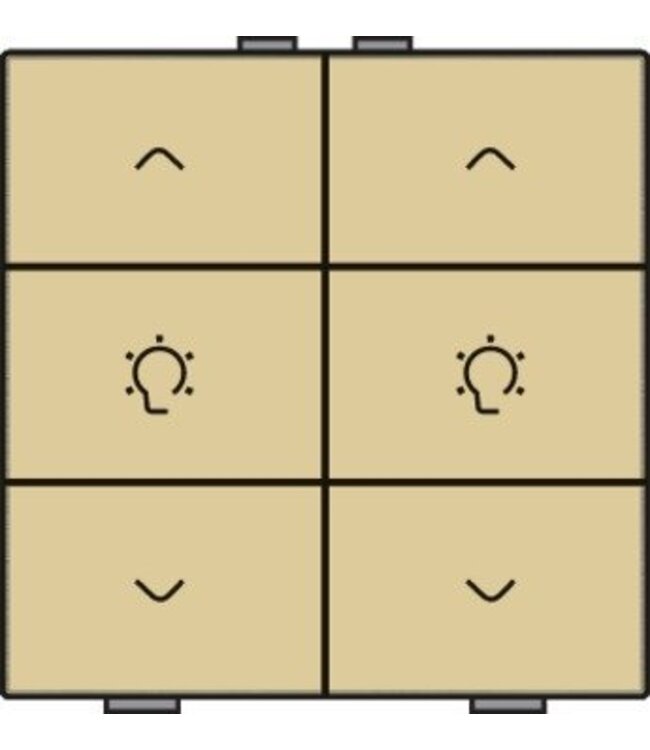 Niko Dubbele dimbediening voor Niko Home Control, Alu look Gold