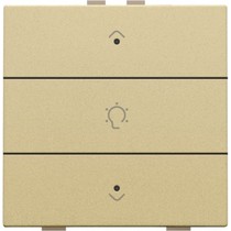 Enkelvoudige dimbediening met led, Alu look Gold