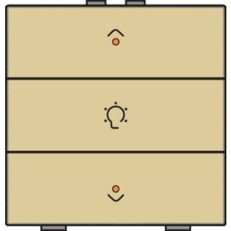 Niko Enkelvoudige dimbediening met led voor Niko Home Control, Alu look Gold