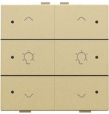 Niko Dubbele dimbediening met led voor Niko Home Control, Alu look Gold