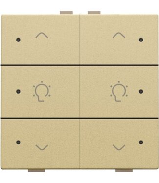 Niko Dubbele dimbediening met led, Alu look Gold