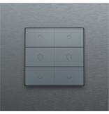 Niko Dubbele dimbediening voor Niko Home Control, Alu Look Grey Steel
