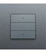 Niko Enkelvoudige dimbediening met led voor Niko Home Control, Alu Look Grey Steel