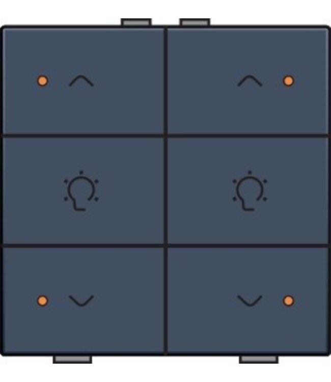 Niko Dubbele dimbediening met led voor Niko Home Control, Alu Look Grey Steel