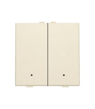 Niko Tweevoudige drukknop met led, Cream