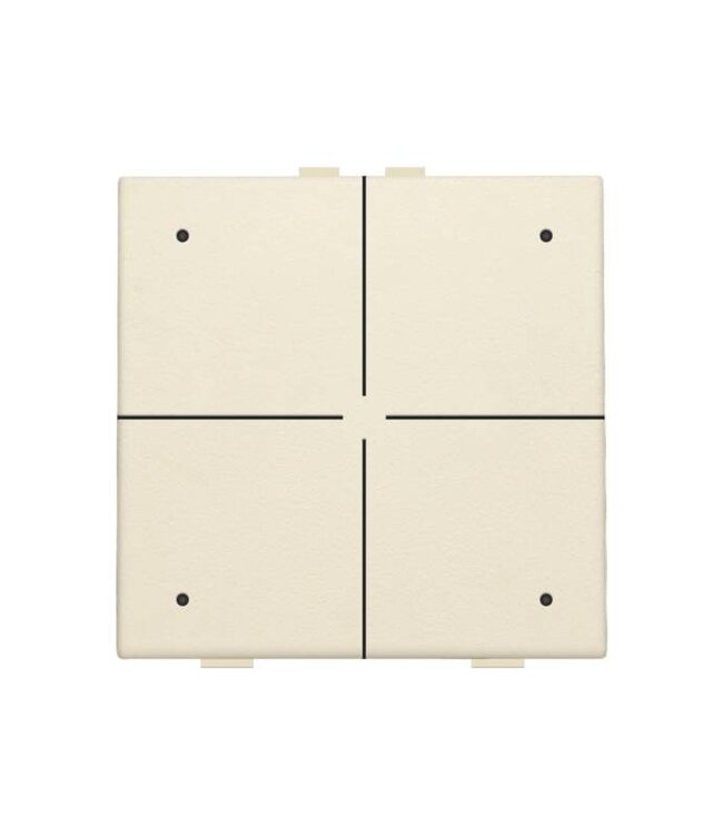Niko Viervoudige drukknop met led voor Niko Home Control, Cream