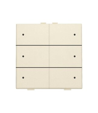 Niko Zesvoudige drukknop met led, Cream