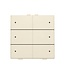 Niko Zesvoudige drukknop met led voor Niko Home Control, Cream