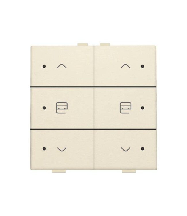 Niko Dubbele motorbediening met led voor Niko Home Control, Cream