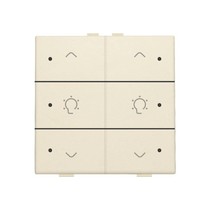 Dubbele dimbediening met led, Cream