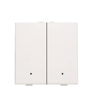 Niko Tweevoudige drukknop met led, White Niko Tweevoudige drukknop met led, White