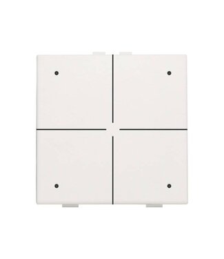 Niko Viervoudige drukknop met led, White