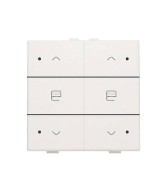 Niko Dubbele motorbediening met led, White