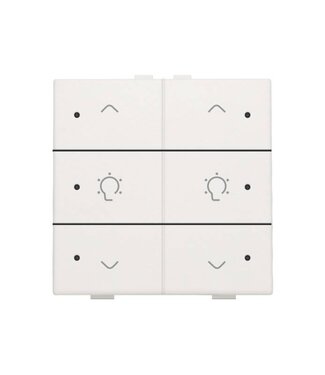 Niko Dubbele dimbediening met led, White