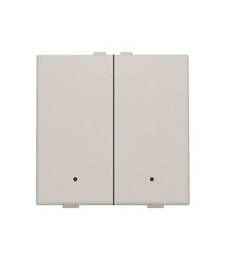 Niko Tweevoudige drukknop met led, Light grey