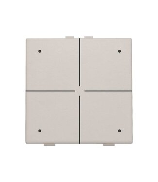 Niko Viervoudige drukknop met led, Light grey