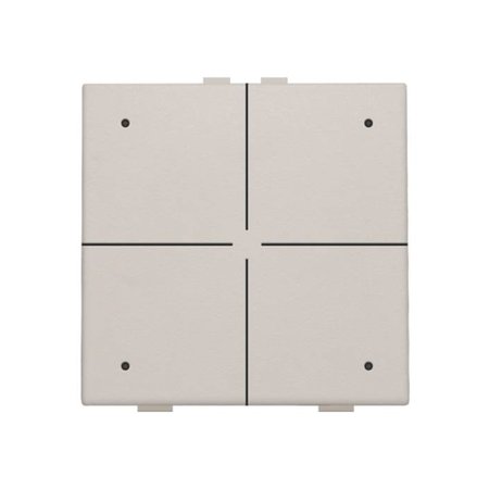 Niko Viervoudige drukknop met led voor Niko Home Control, Light grey