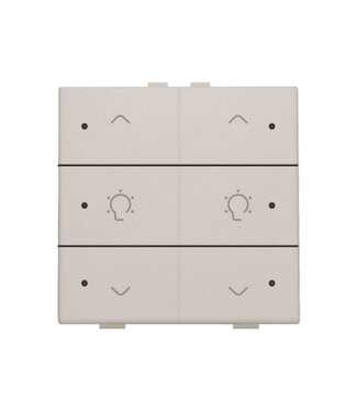 Niko Dubbele dimbediening met led, Light grey