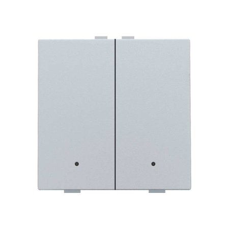 Niko Tweevoudige drukknop met led voor Niko Home Control,Sterling