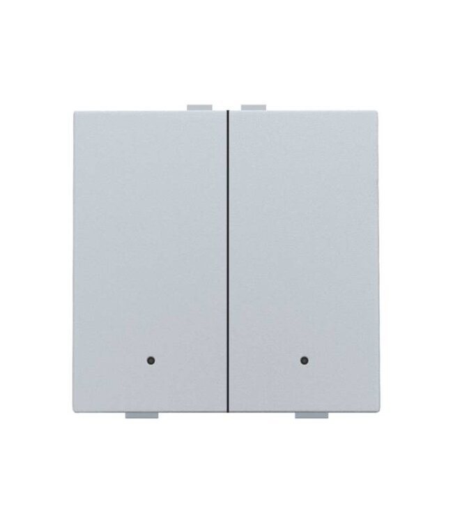 Niko Tweevoudige drukknop met led voor Niko Home Control, Sterling