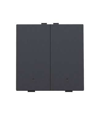 Niko Tweevoudige drukknop met led, Anthracite