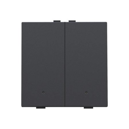 Niko Tweevoudige drukknop met led voor Niko Home Control,Anthracite