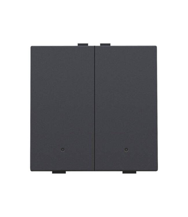 Niko Tweevoudige drukknop met led voor Niko Home Control,Anthracite