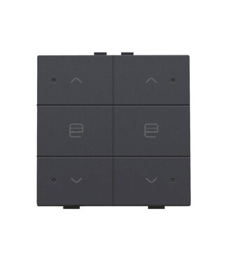 Niko Dubbele motorbediening met led, Anthracite