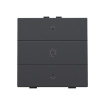 Enkelvoudige dimbediening met led, Anthracite