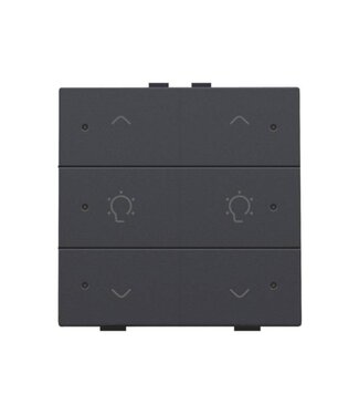 Niko Dubbele dimbediening met led, Anthracite