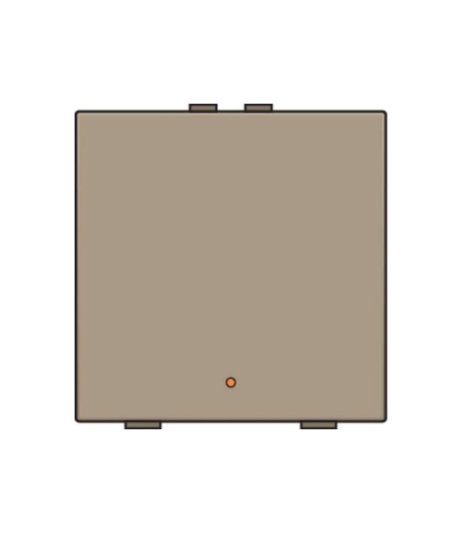 Niko Enkelvoudige drukknop met led voor Niko Home control, Bronze