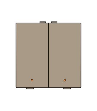 Niko Tweevoudige drukknop met led, Bronze