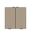 Niko Tweevoudige drukknop met led voor Niko Home Control,Bronze