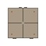 Niko Viervoudige drukknop met led voor Niko Home Control,Bronze